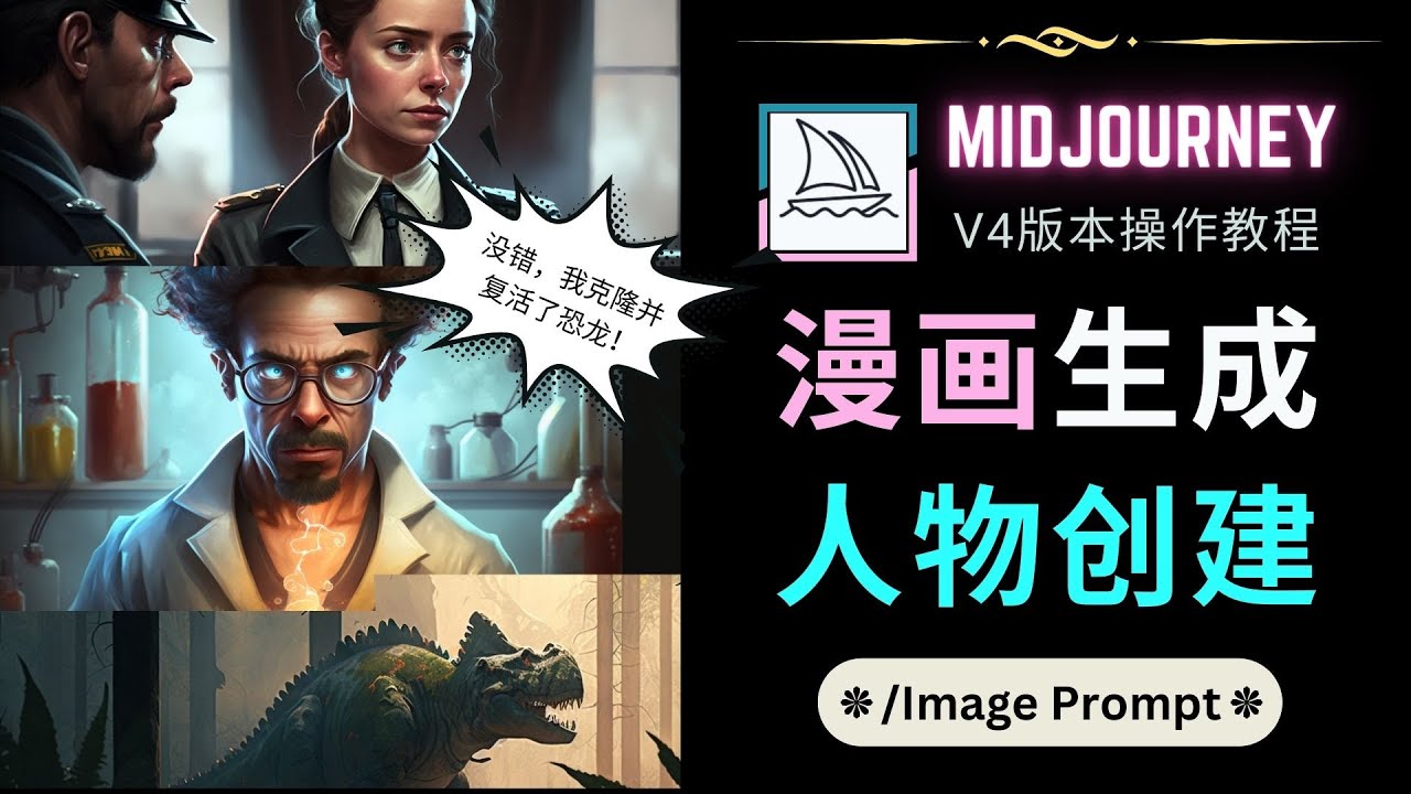 Midjourney V4版本操作教程：2个简单参数，完成漫画生成，人物创建9525 作者:福缘创业网 帖子ID:98669