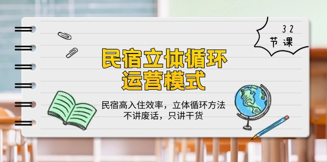 民宿立体循环运营模式：民宿高入住效率，立体循环方法，只讲干货（32节）5270 作者:福缘创业网 帖子ID:108752