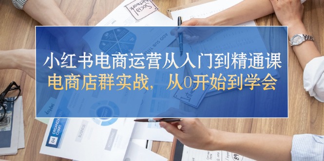 小红书电商运营从入门到精通课，电商店群实战，从0开始到学会9535 作者:福缘创业网 帖子ID:109779