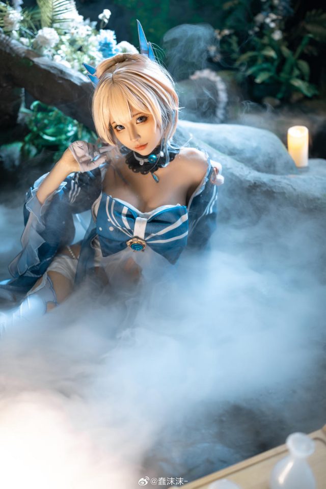 原神·珊瑚宫心海COSPLAY赏析：蠢沫沫精湛的COS还原