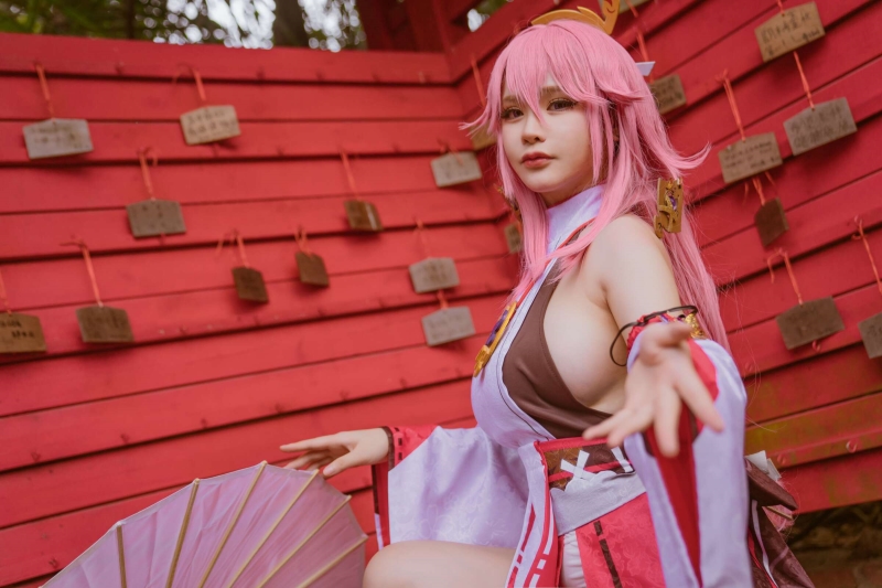 前羽 八重神子 原神コスプレ-