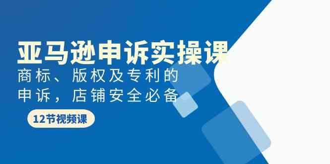 亚马逊申诉实战课，商标、版权及专利的申诉，店铺安全必备9607 作者:福缘创业网 帖子ID:107928