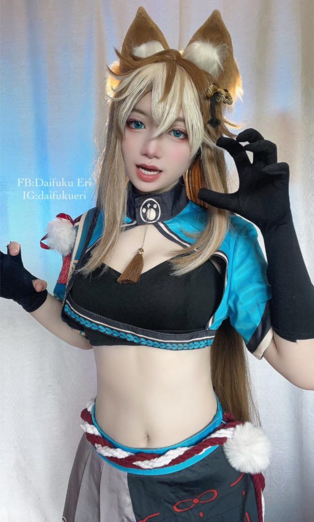 泰国coser Daifuku_Eri在《原神》化身俏皮可爱的“女版”五郎