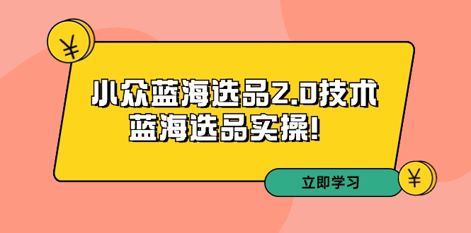 拼多多培训第33期：小众蓝海选品2.0技术-蓝海选品实操4782 作者:福缘创业网 帖子ID:106945